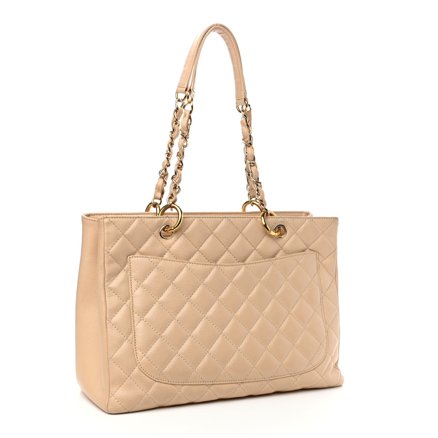 Chanel Caviar Quilted Grand Shopping Tote GST Beige Clair 3 of 15
