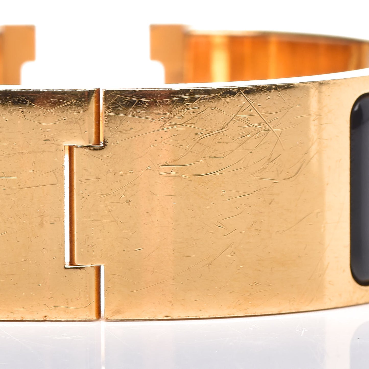 Enamel Wide Clic Clac H Bracelet PM Black
