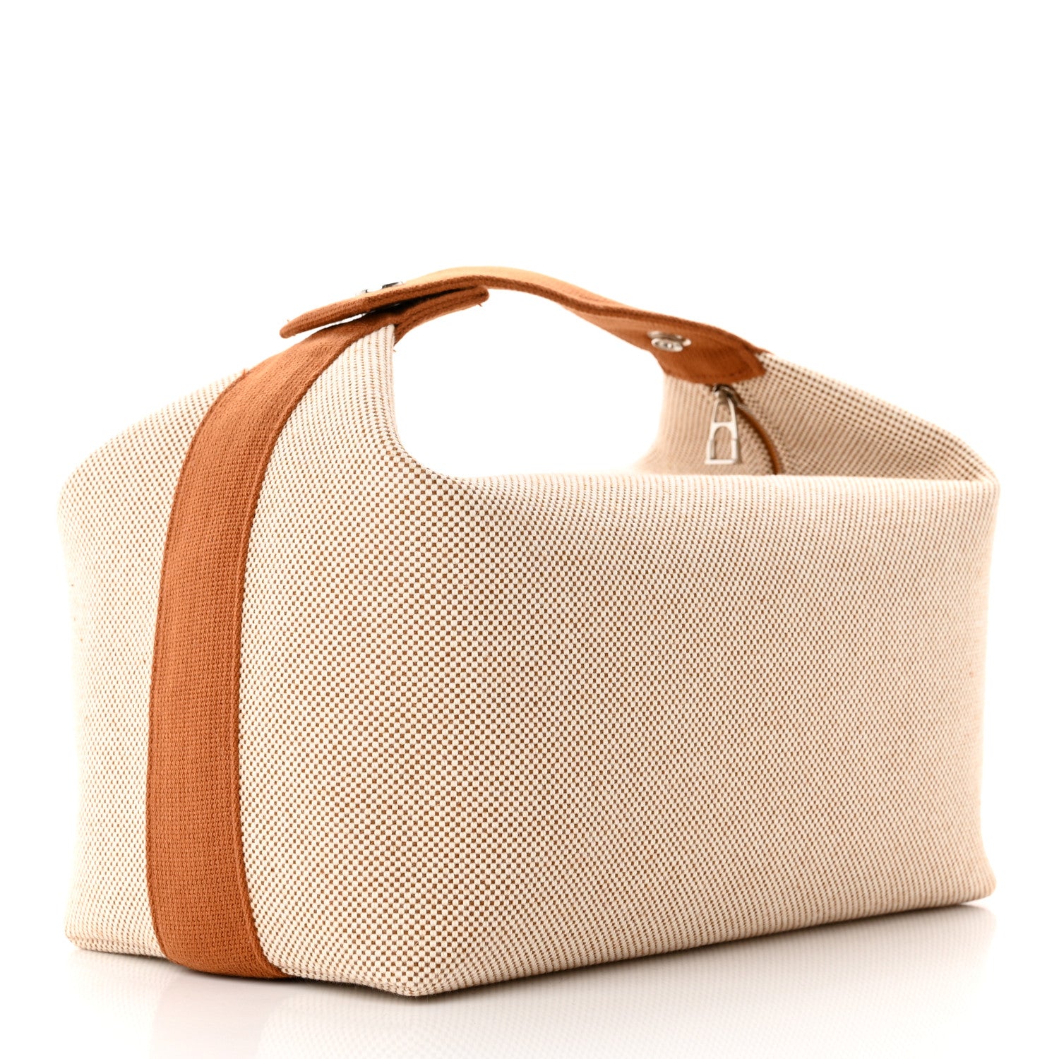 Hermes Canvas Large Bride-A-Brac Cabriole Case Biscuit 3 of 11