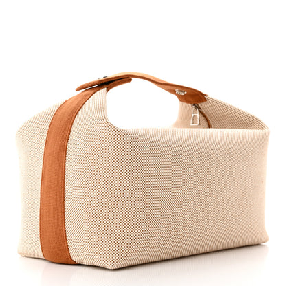 Hermes Canvas Large Bride-A-Brac Cabriole Case Biscuit 3 of 11