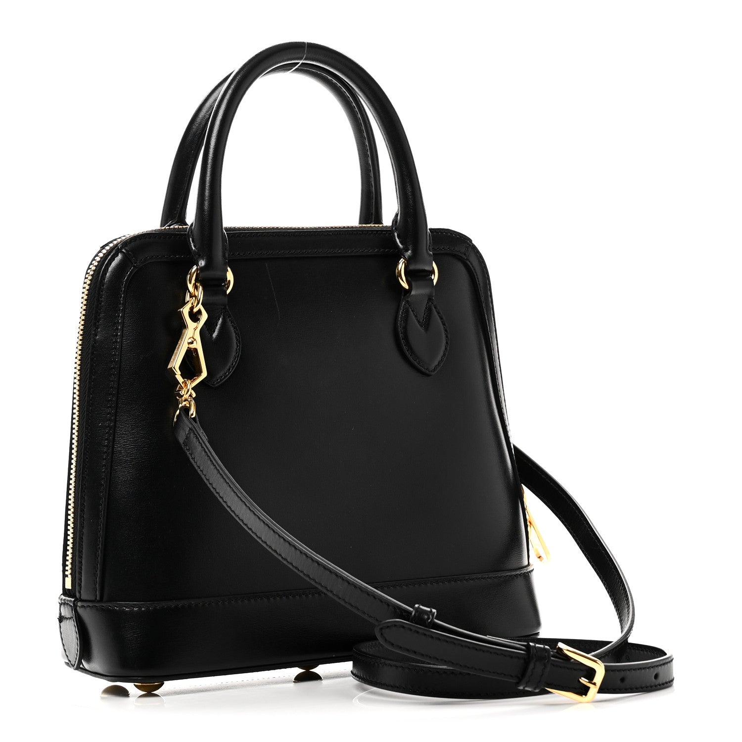Gucci Boarded Plutone Calfskin Small Horsebit 1955 Top Handle Bag Black 3 of 12