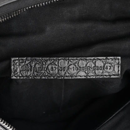 Balenciaga Extra Supple Calfskin Crocodile Embossed Monochrome Small Le Cagole Shoulder Bag Black 7 of 10