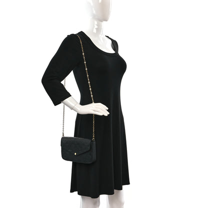Louis Vuitton Empreinte Pochette Felicie Chain Wallet Black 2 of 9