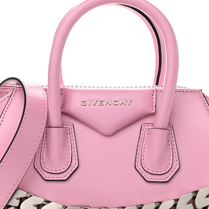 Givenchy Shiny Lord Calfskin Mini Antigona With Chain Baby Pink 8 of 10