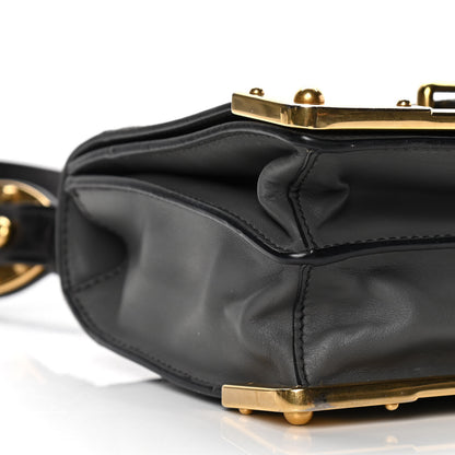 Prada City Calfskin Saffiano Cahier Bag Mercurio Black 8 of 10