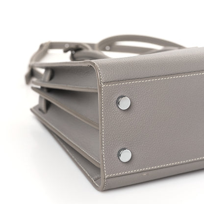 Saint Laurent Grained Calfskin Topstich Baby Sac De Jour Grey 8 of 9