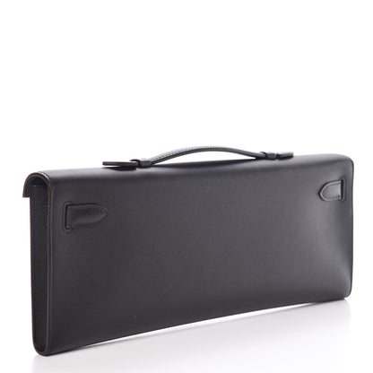 Hermes Swift Kelly Cut Clutch Pochette Black 3 of 9