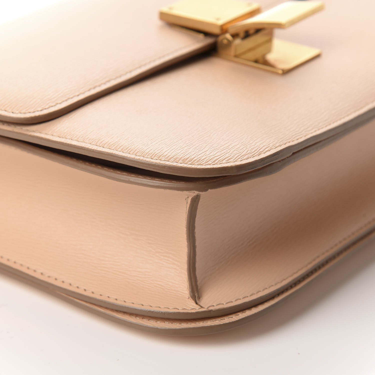 Celine Liege Calfskin Medium Classic Box Flap Bag Nude 6 of 10