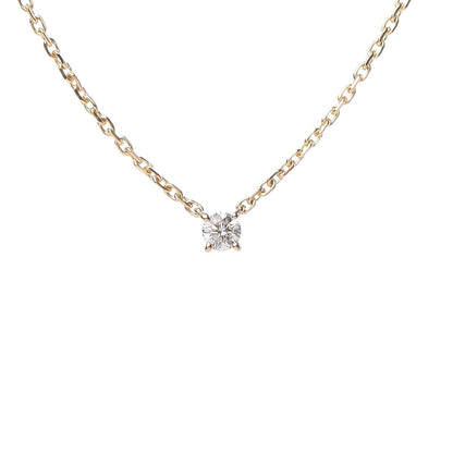 Cartier 18K Yellow Gold Diamond .25ct Solitaire 1895 Pendant Necklace 4 of 6