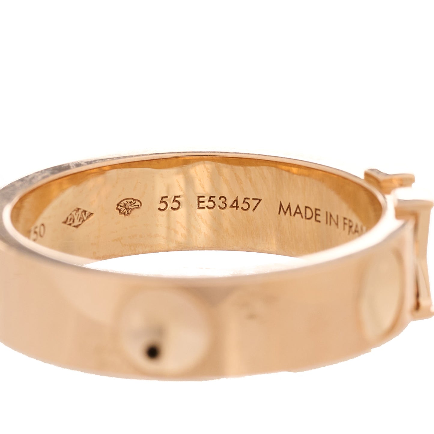 18K Pink Gold Empreinte LV Ring 55 7.25