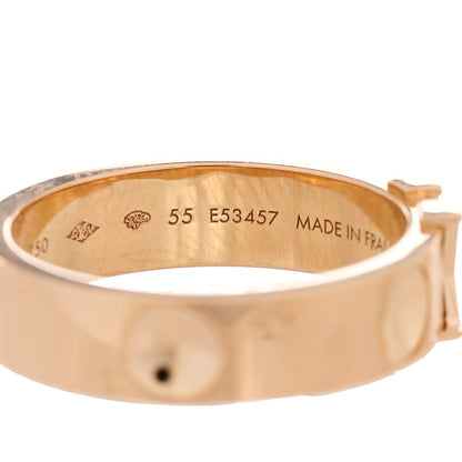 Louis Vuitton 18K Pink Gold Empreinte LV Ring 55 7.25 5 of 7