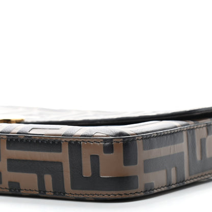 Fendi Vitello Soft F is Fendi Bi-Color FF 1974 Embossed Envelope Wallet On Chain with Pouches Maya Black 10 of 10