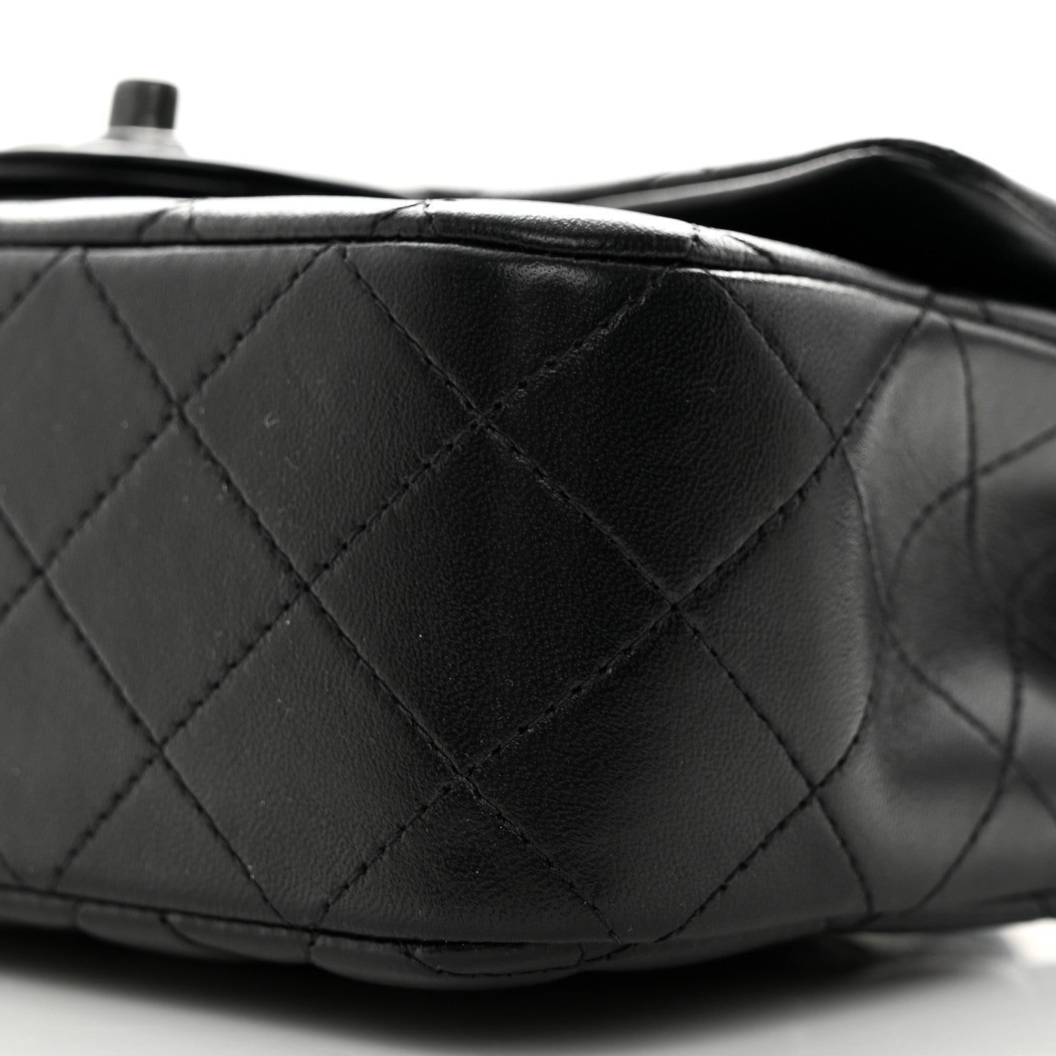 Chanel Lambskin Quilted Mini Top Handle Rectangular Flap So Black 10 of 11