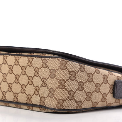Gucci Monogram Flap Messenger Bag Beige Dark Brown 7 of 13