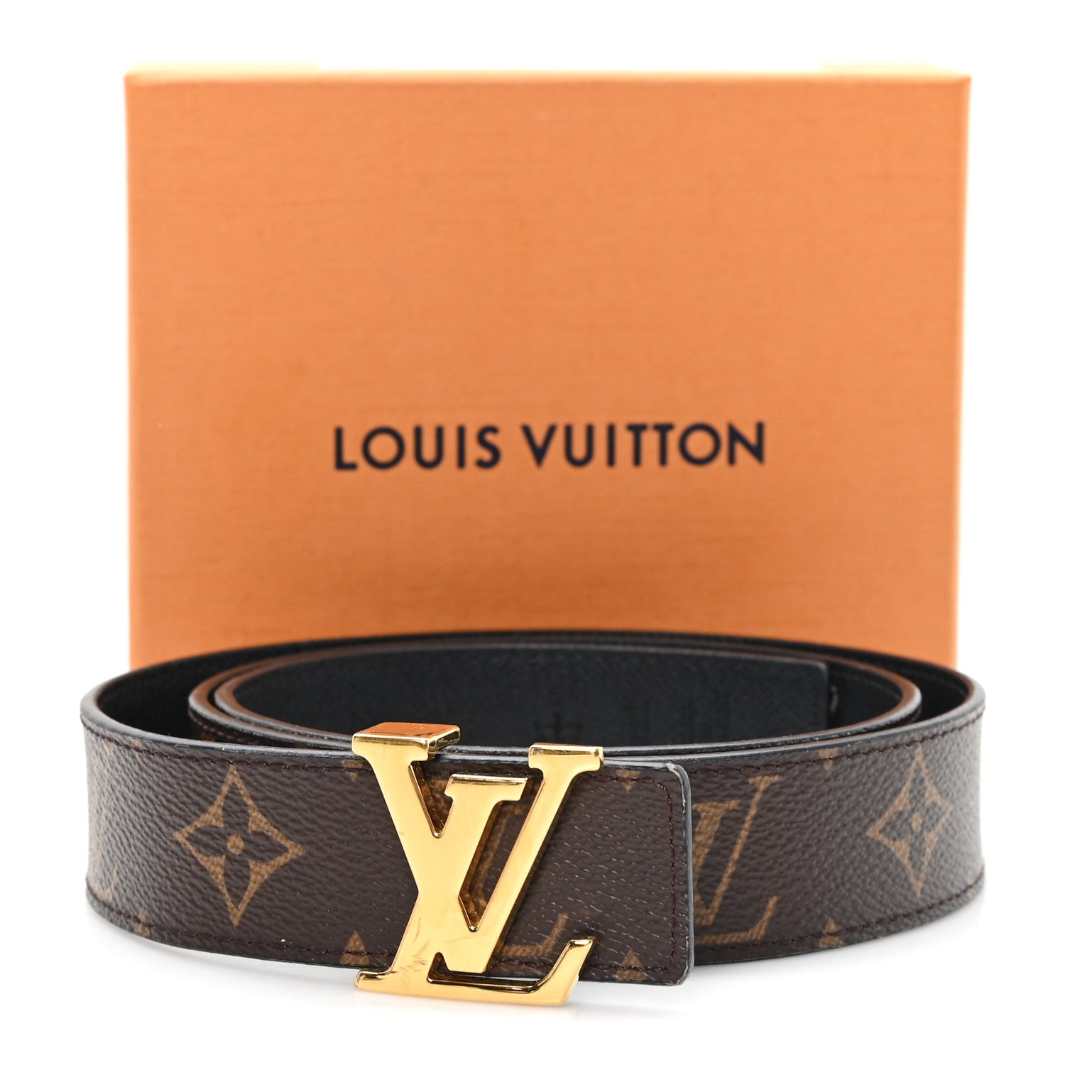 Louis Vuitton Calfskin Monogram 30mm LV Initiales Reversible Belt 85 34 Black 6 of 6