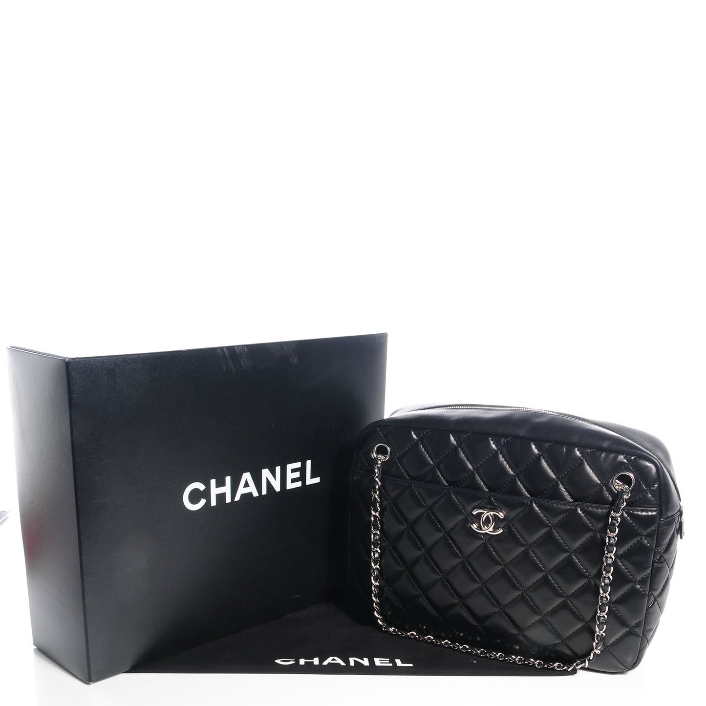 Lambskin Large Camera Case Black