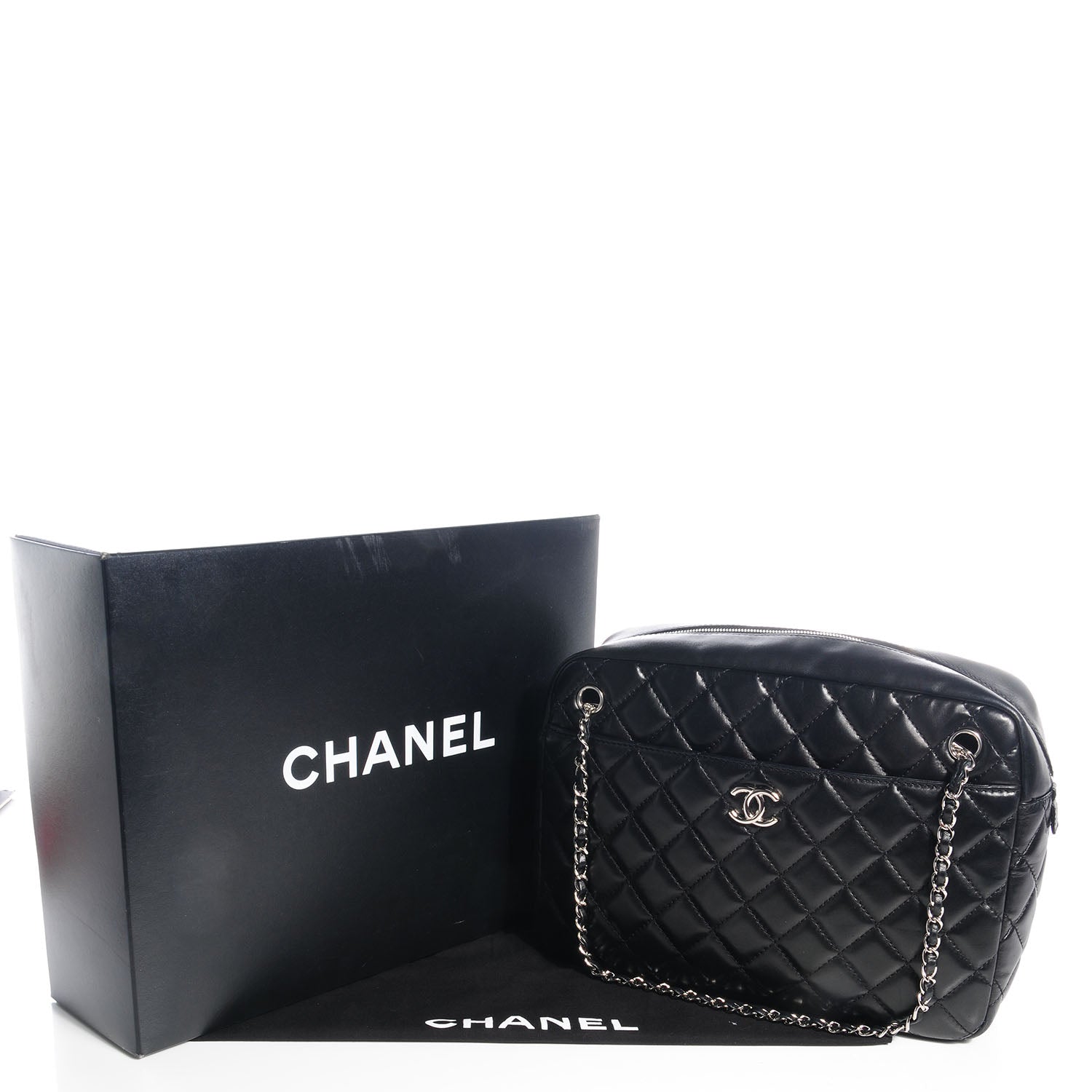 Chanel Lambskin Large Camera Case Black 5 of 8
