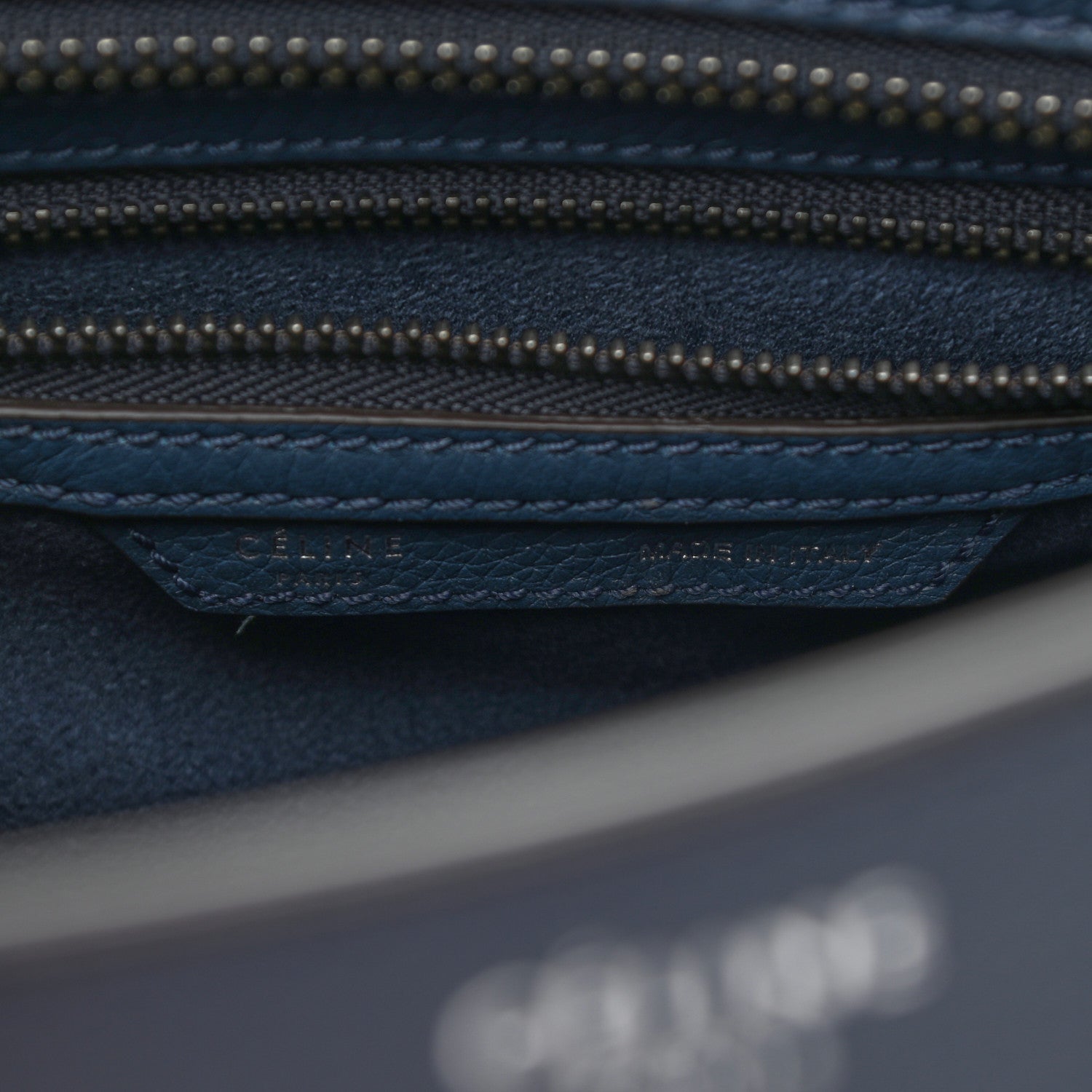 Celine Drummed Calfskin Micro Luggage Orage 7 of 10