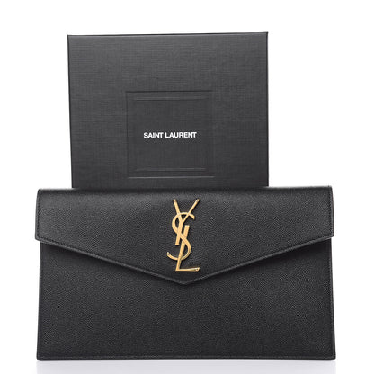 Saint Laurent Grain De Poudre Uptown Pouch Black 7 of 7