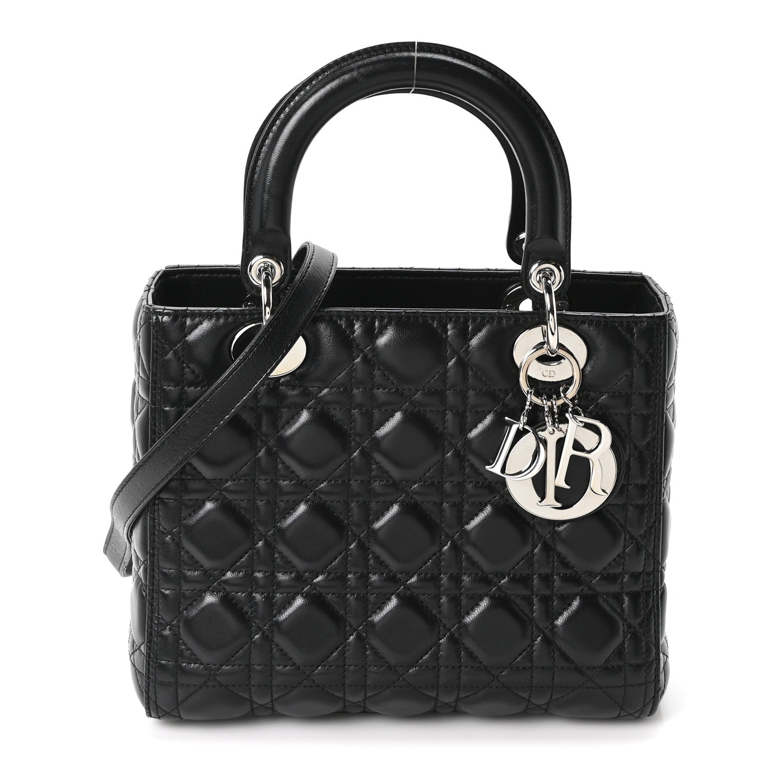 Christian Dior Lambskin Cannage Medium Lady Dior Black 1 of 10