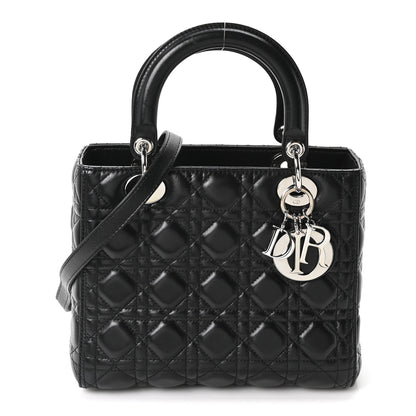 Christian Dior Lambskin Cannage Medium Lady Dior Black 1 of 10