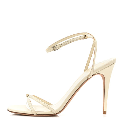 Valentino Garavani Calfskin Strappy Ankle Strap Sandals 39 White 1 of 11