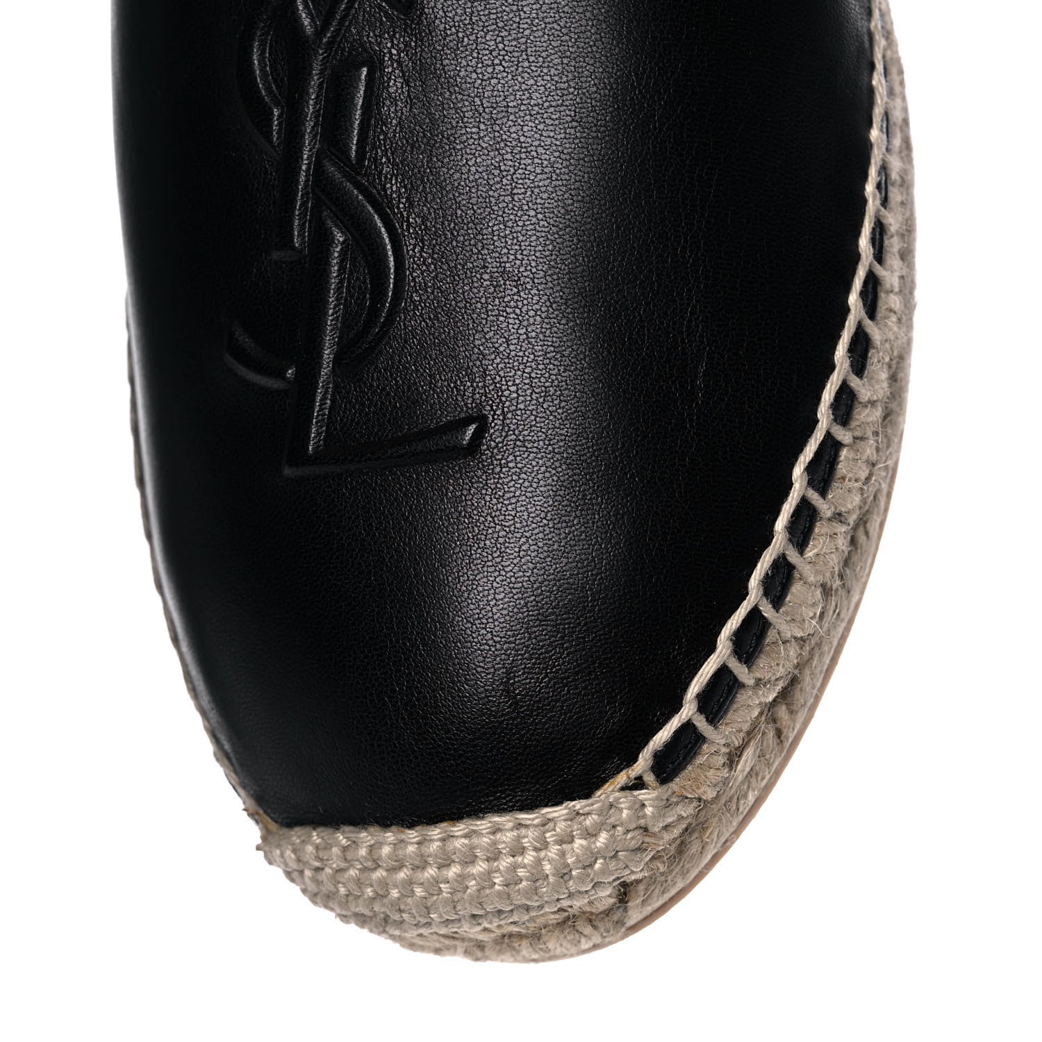 Saint Laurent Lambskin Mens Monogram Espadrilles 42 Black 10 of 10