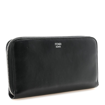Fendi Vitello Century Hypnoteyes Zip Around Wallet Black 3 of 6