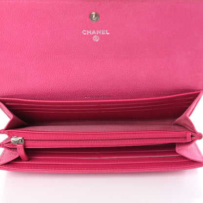 Chanel Iridescent Caviar Quilted Large Flap Wallet Pink 5 of 13