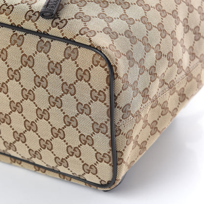 Gucci Monogram Dollar Calfskin O Drawstring Backpack Beige Ebony Testa di Moro Dark Chocolate 9 of 9
