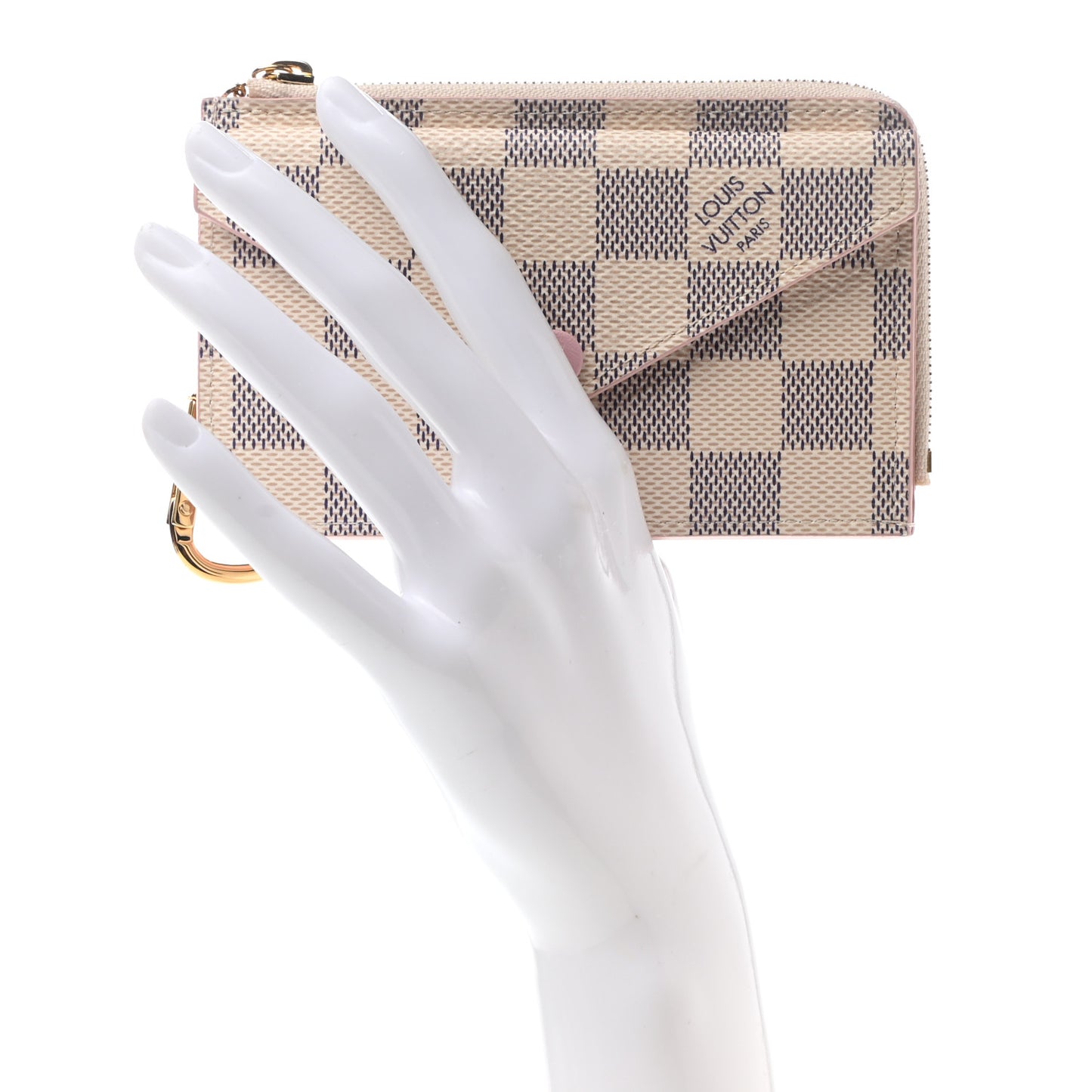 Damier Azur Recto Verso Card Holder Rose Ballerine