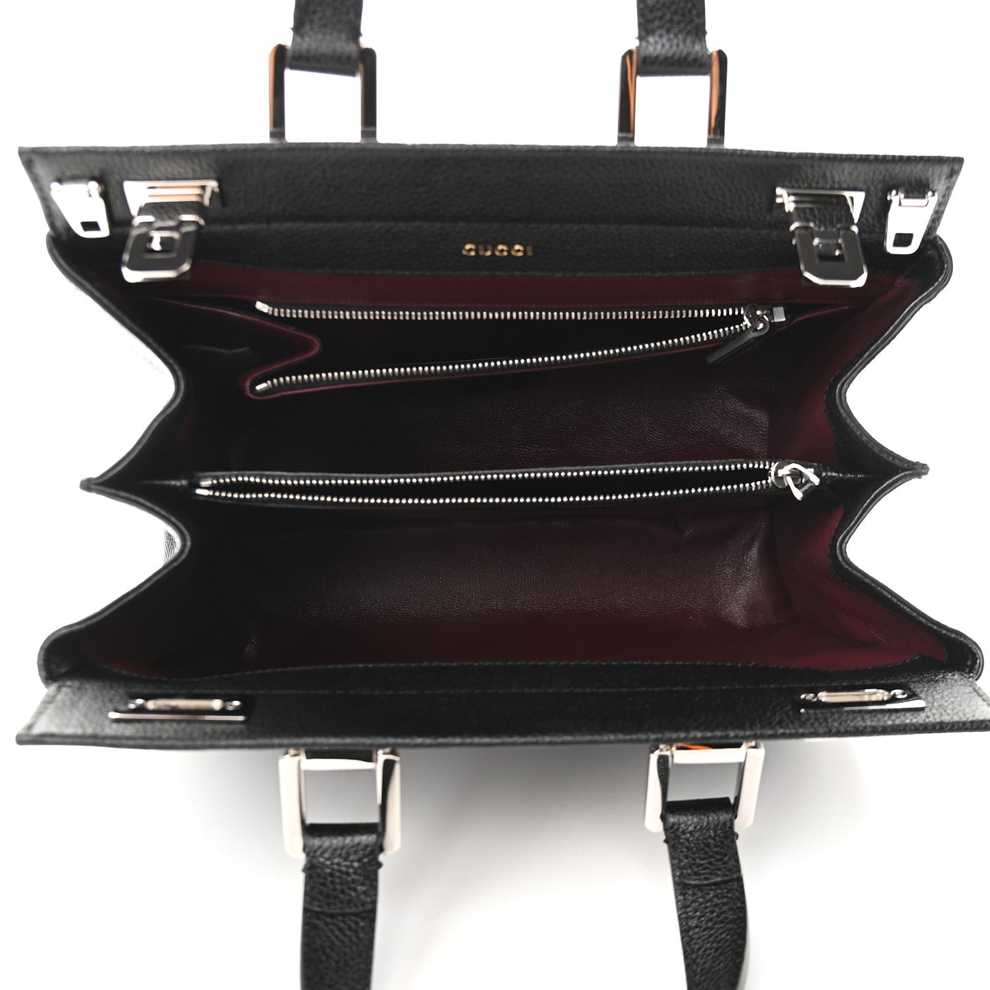 Grainy Calfskin Small Zumi Top Handle Bag Black