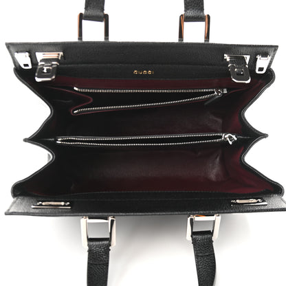 Gucci Grainy Calfskin Small Zumi Top Handle Bag Black 5 of 10