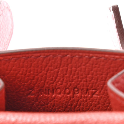 Hermes Tadelakt Chevre Mysore Kelly Quelle Idole Bag Charm Rose Sakura Sanguine Nata Sesame 4 of 5