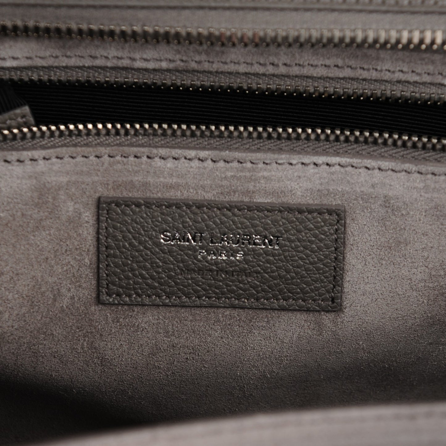 Grained Calfskin Small Rive Gauche Cabas Fog
