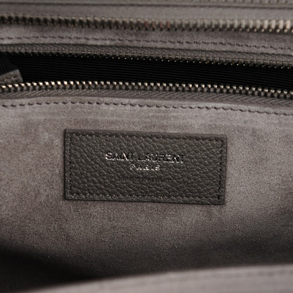 Saint Laurent Grained Calfskin Small Rive Gauche Cabas Fog 5 of 7