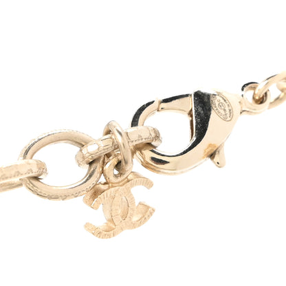 Chanel Metal Pearl Chain CC Long Necklace Gold 4 of 5