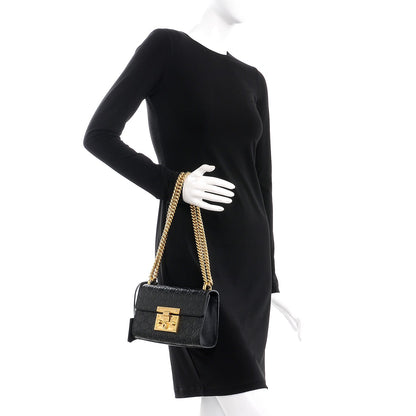 Gucci Guccissima Small Padlock Shoulder Bag Black 2 of 9