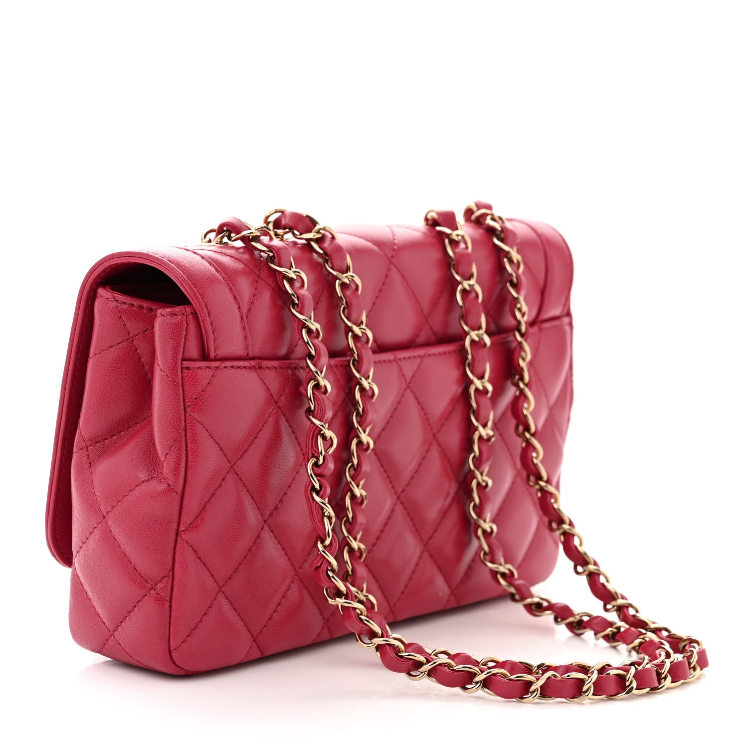 Chanel Lambskin Quilted Small Flap Bag Dark Red 3 of 12