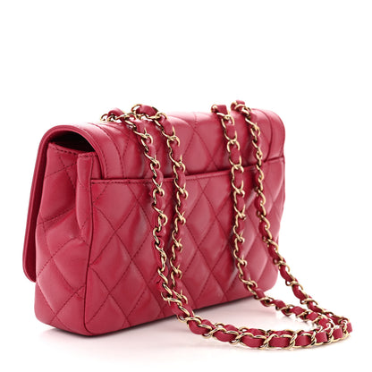 Chanel Lambskin Quilted Small Flap Bag Dark Red 3 of 12