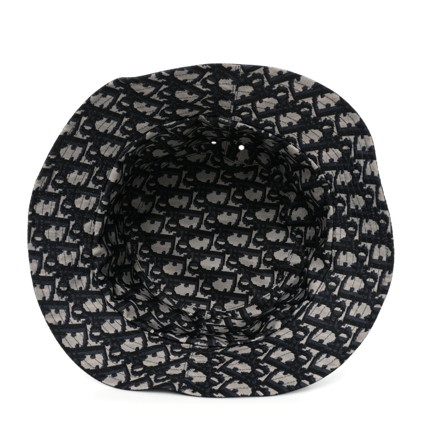 Metallic Oblique Reversible Teddy-D Bob Bucket Hat 58 Blue Silver