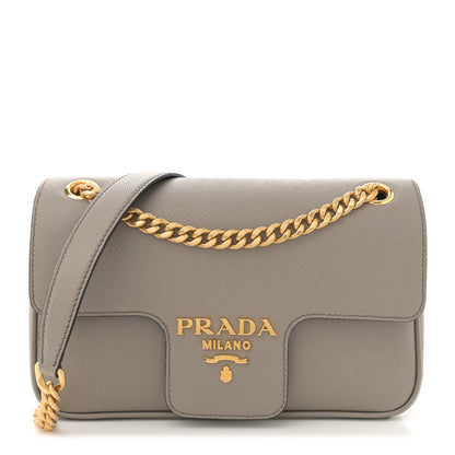 Prada Saffiano Flap Shoulder Bag Argilla 1 of 11