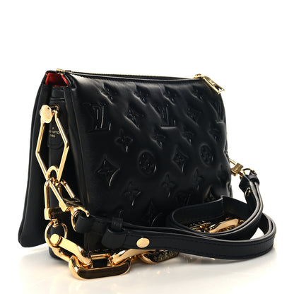 Louis Vuitton Lambskin Embossed Monogram Coussin BB Black 3 of 11