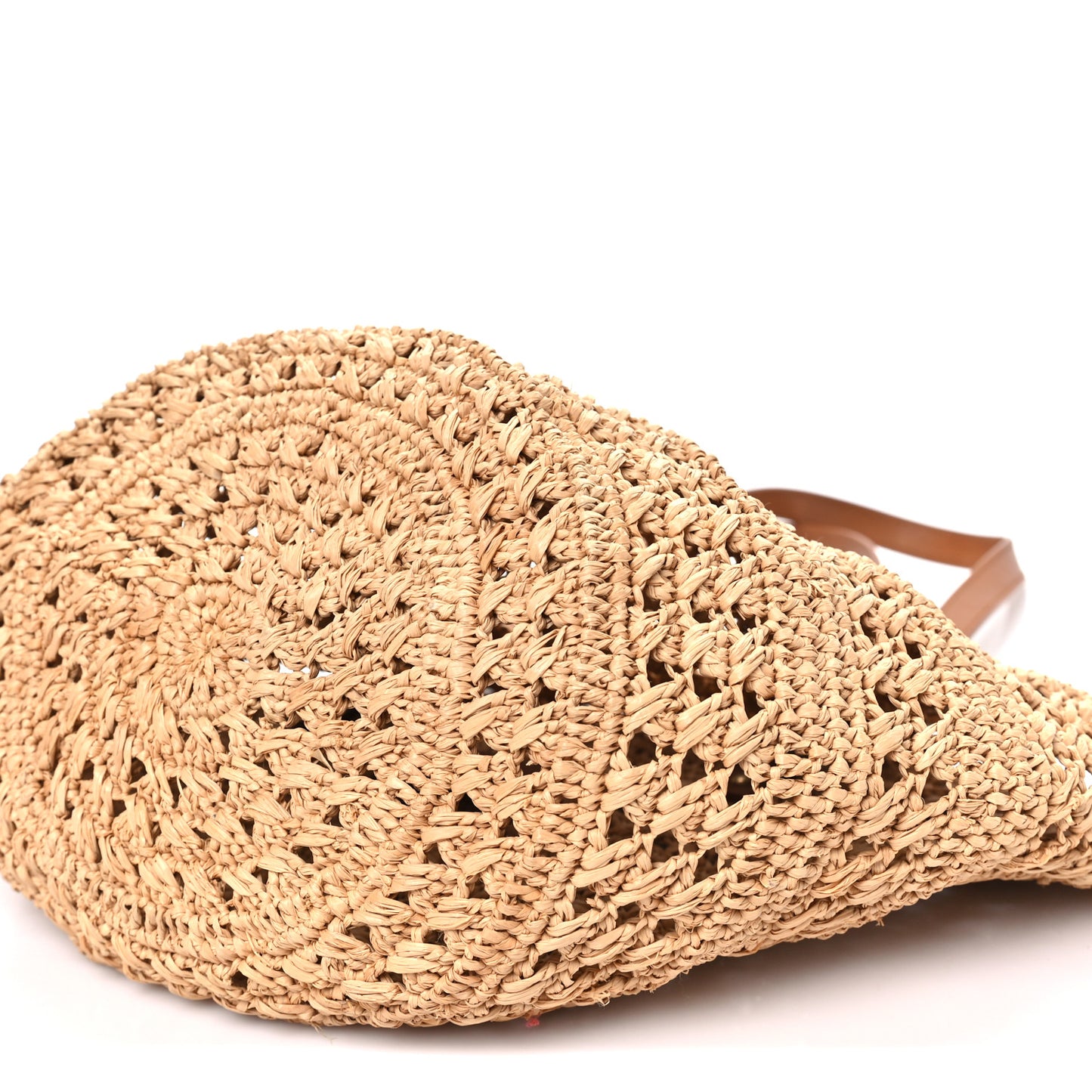 Raffia Calfskin Medium Panier Tote Naturel