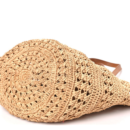Saint Laurent Raffia Calfskin Medium Panier Tote Naturel 10 of 10