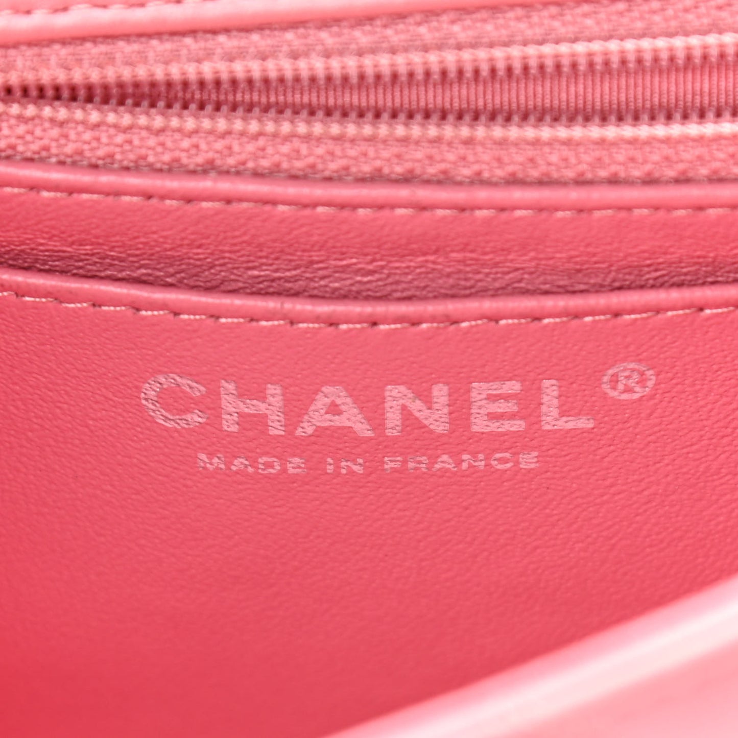 Lambskin Quilted Mini Rectangular Flap Pink