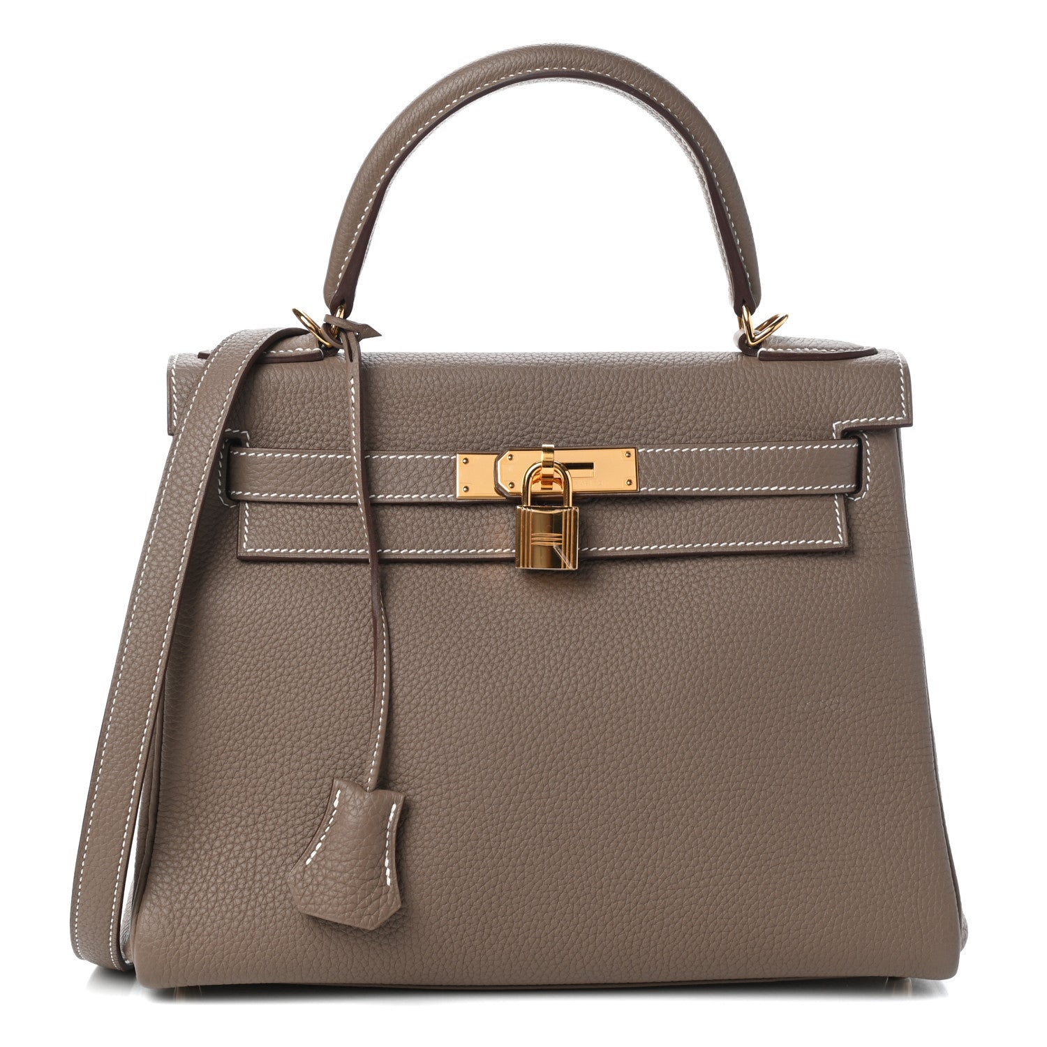 Hermes Togo Kelly Retourne 28 Etoupe 1 of 10