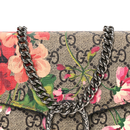 Gucci GG Supreme Monogram Blooms Mini Dionysus Chain Wallet Beige Multicolor Dry Rose 8 of 10