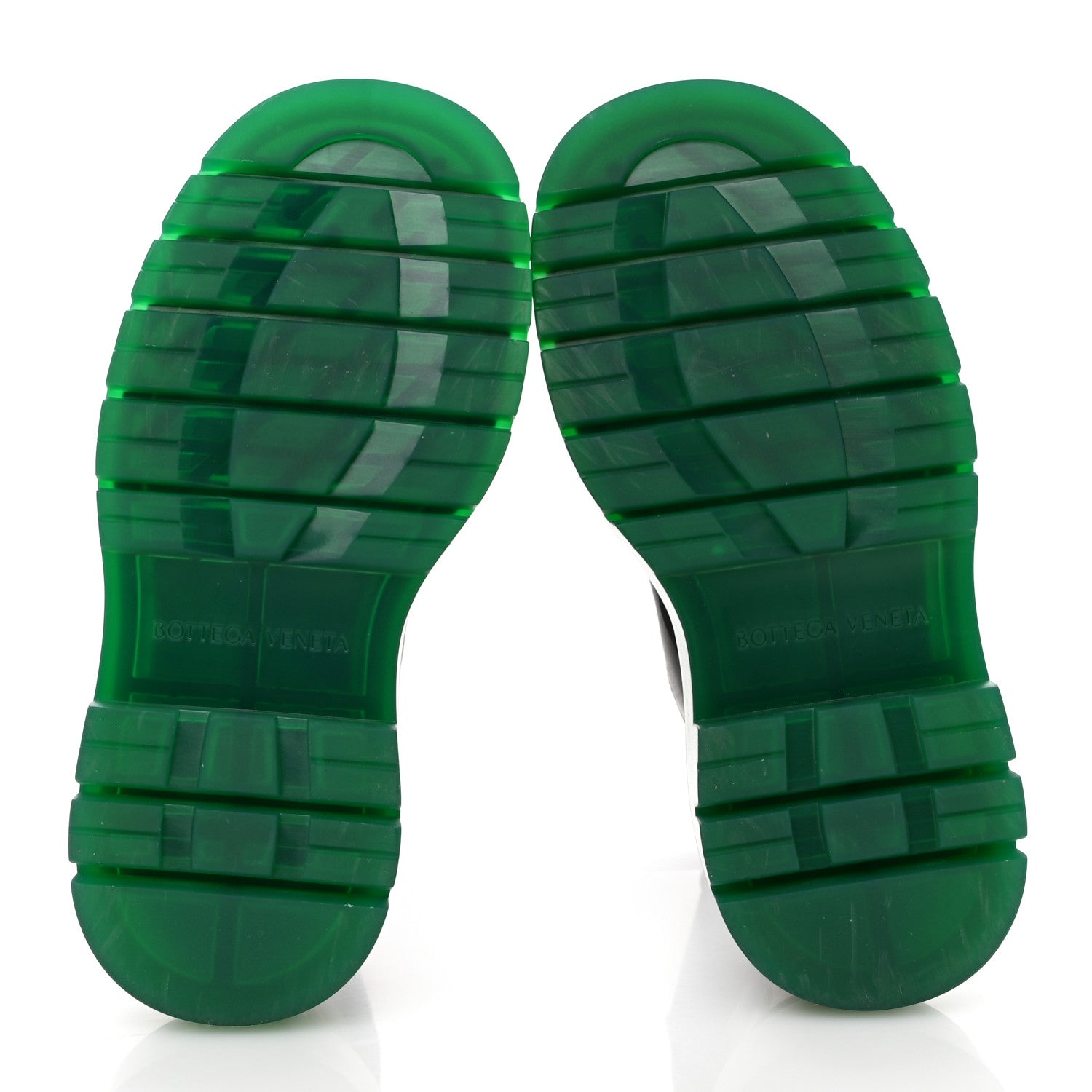 Bottega Veneta Calfskin The Tire Chelsea Boots 35 Black Green 6 of 9