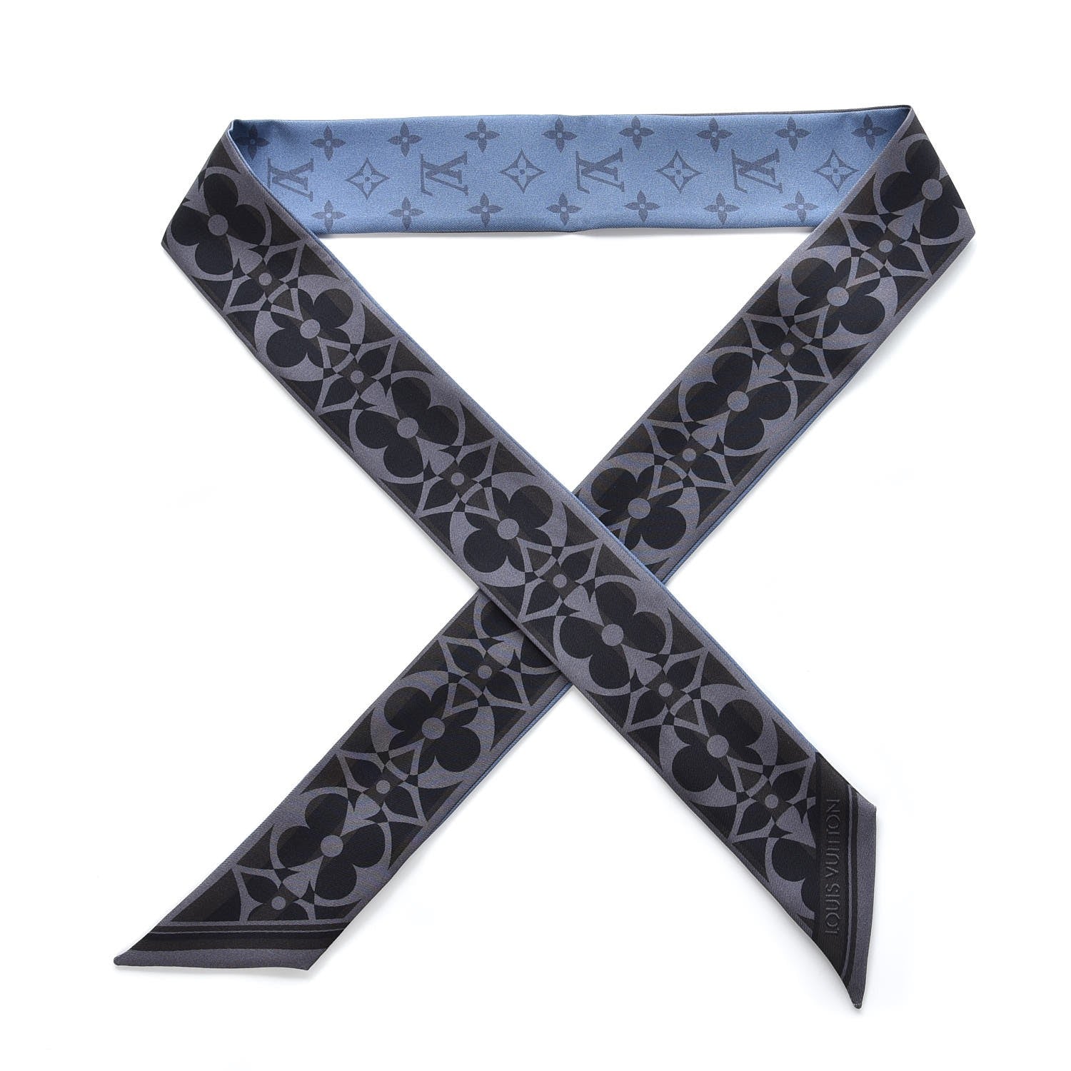 Louis Vuitton Silk Monogram Flower Ink BB Bandeau Anthracite 1 of 5